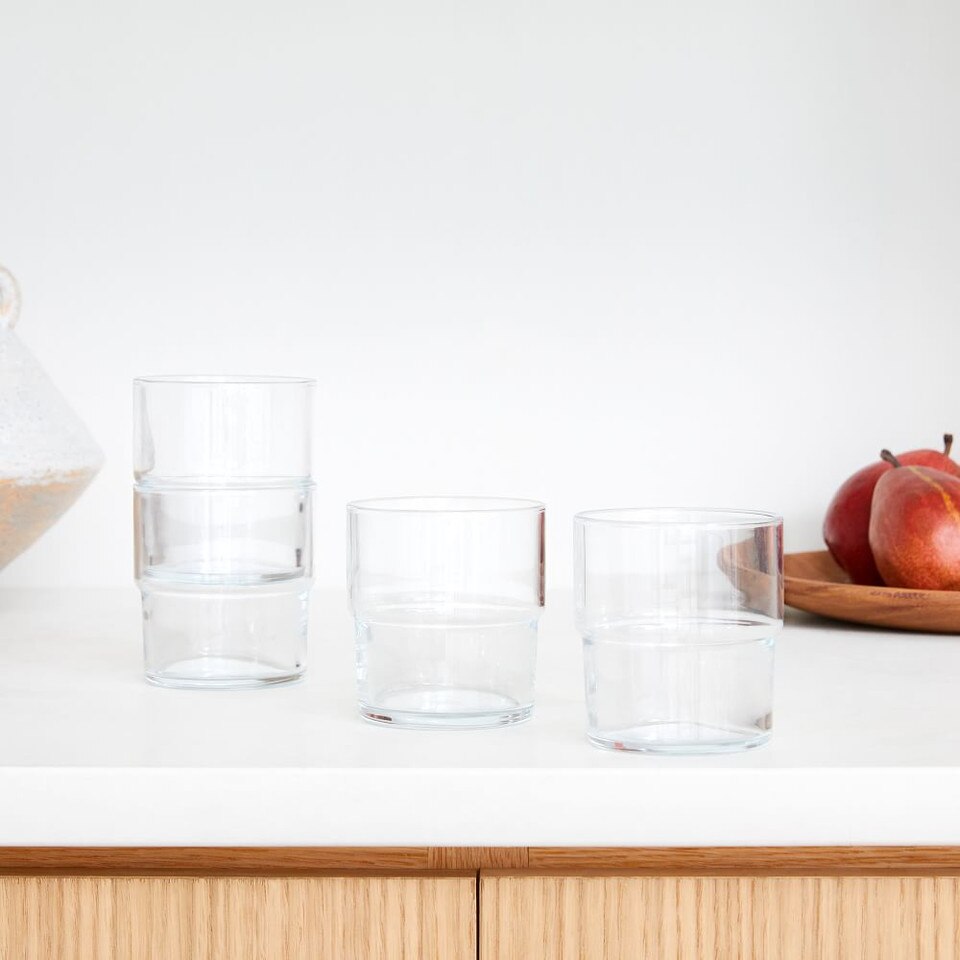 Essential Stacking Drinking Glasses West Elm Australia